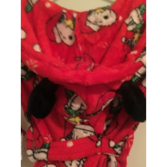 Snoopy Peanuts Christmas Toddler Boys Soft Fleece Bathrobe Robe Size 2T - Picture 7 of 8